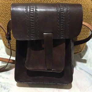 VINTAGE LEATHER SADDLE HANDBAGS